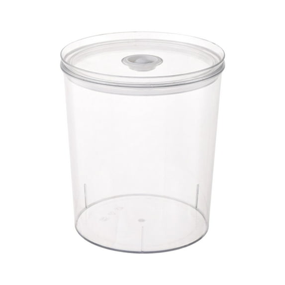 Classic Round Storage Container Crock with Lid for Kitchen, Restaurants, Home, Plastic, Clear