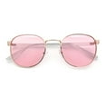 thumbnail image 1 of Classic Round Windsor Dandy Metal Rim Fashion Sunglasses Gold - Pink, 1 of 8