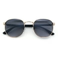 thumbnail image 1 of Classic Round Windsor Dandy Metal Rim Fashion Sunglasses Gold - Smoke, 1 of 8