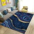 thumbnail image 1 of Classic Royal Marble Area Rugs Luxury Gold Splashed Ink Large Rug Indoor Non Slip Washable Carpet Room Sofa Living Bedroom Home Decor Floor Mats 3x4 Non-slip Soft Living Room, 1 of 5