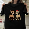 thumbnail image 1 of Classic Rudolph And Clarice Retro Vintage Christmas Holiday Movie Graphic G046 Unisex T-Shirt, Up to Size 5XL, 1 of 2