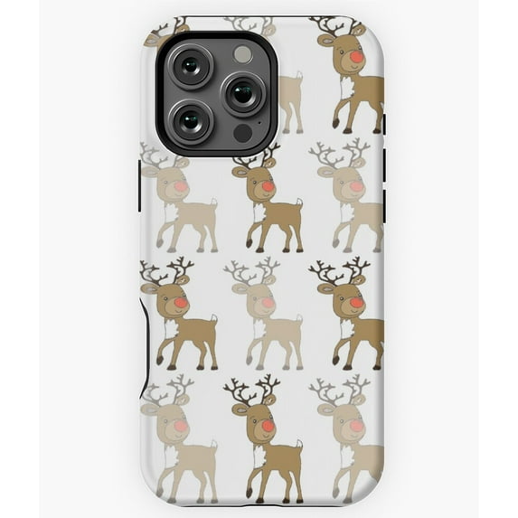 Classic Rudolph Christmas Reindeer Phone Case for iPhone 16 15 14 13 12 11 Pro Max