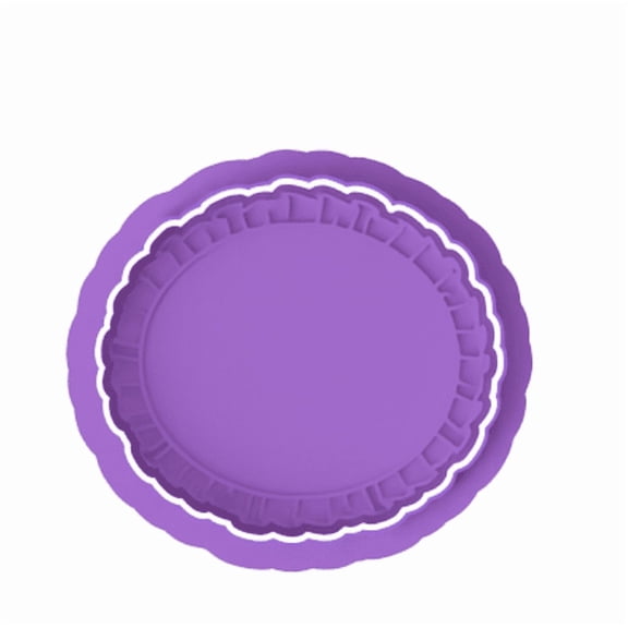 Classic Ruffle Frame Cookie Cutter & Stamp with Size Options