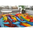 thumbnail image 1 of Classic Rug, Man Rug, Colorful Rugs, Modern Rugs, Abstract Portait Rugs, Entryway Rug, Non Slip Rug, Gift For Him Rugs, Runner Rug, 3.3'x9.2' - 100x280 cm, 1 of 7