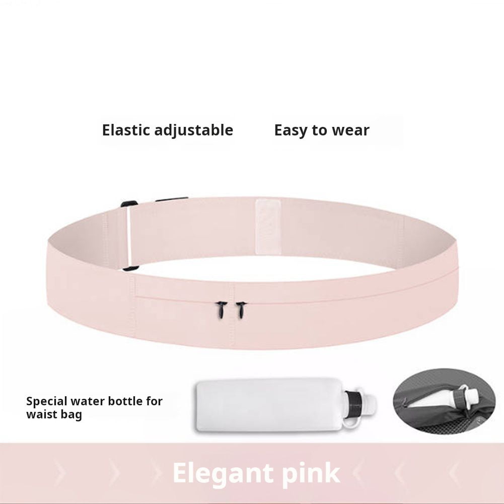 Classic Running Belt with Bottle, Running Fanny Pack for Women and Men, Non Chafing Waist Band