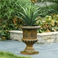 thumbnail image 1 of Tapis Rugs Round Bronze Fiberclay Classic Rustic Urn Planter, 1 of 1