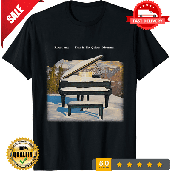 Classic SUPERTRAMP EVEN IN THE QUIETEST MOMENTS 1977 NEW BLACK T-SHIRT DA201, NEW TRENDING ITEM-TH71218