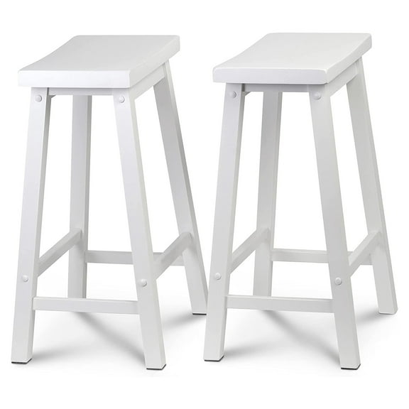 Open Box PJ Wood Classic Saddle-Seat 24" Tall Counter Stools (Set of 2)