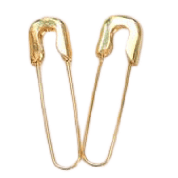 Classic Safety Pin Earrings gold