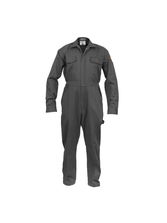 Classic Safety Work Coverall 100% Cotton, 7 oz (Medium, Dark Grey)
