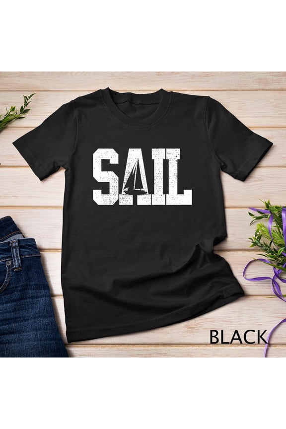 Classic Sail Boat Sailing Graphic for a Sailor or Boating Fan Unisex T-Shirt, for men & women, up to size 5XL
