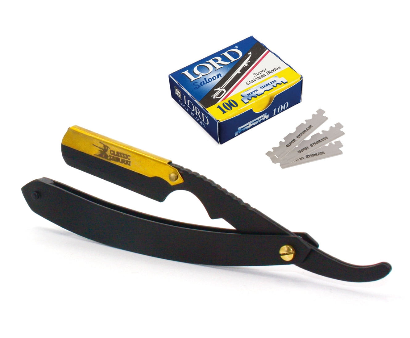 Classic Samurai CS-102 Matte Black Golden Head Stainless Steel ...