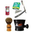thumbnail image 1 of Classic Samurai Men's Shaving Set with CS-101G Barber Straight Razor, 100 Derby Blades, Brush, Arko Soap & Porcelain Mug, 1 of 7
