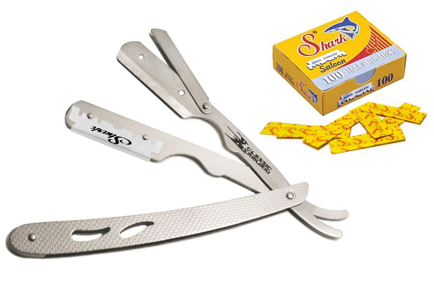 Classic Samurai Stainless Steel Folding Straight Shaving Razor ...