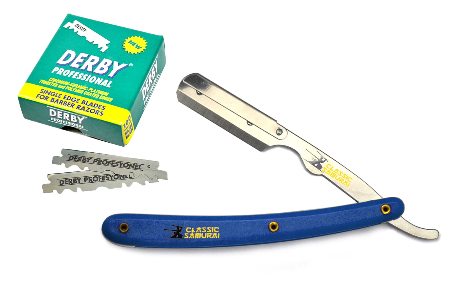 Classic Samurai Stainless Steel Professional Barber Straight Edge Razor ...