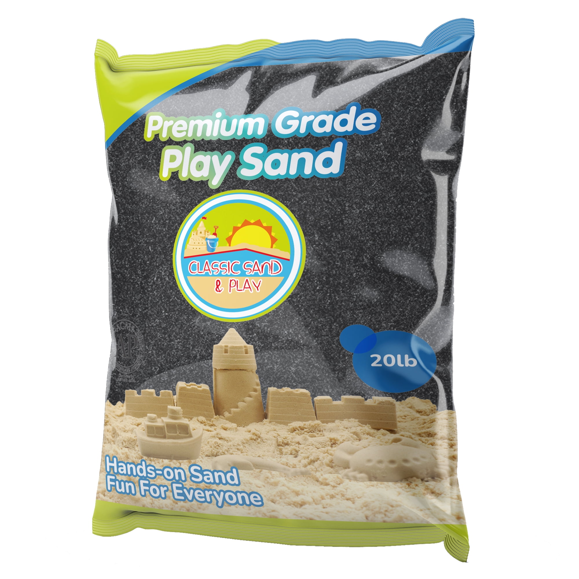 Classic Sand & Play Black Colored Play Sand, 20 lb. Bag, Natural and Non-Toxic