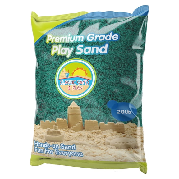 Classic Sand & Play Green Colored Play Sand, 20 lb. Bag, Natural and Non-Toxic