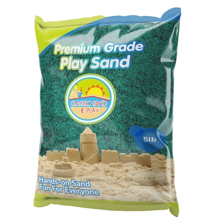 Classic Sand & Play Green Colored Play Sand, 5 lb. Bag, Natural and Non-Toxic