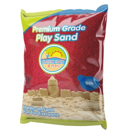 Classic Sand & Play Red Colored Play Sand, 5 lb. Bag, Natural and Non-Toxic