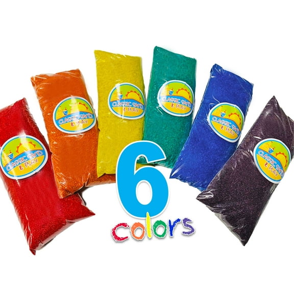 Classic Sand and Play Colored Play Sand Multipack, 6 Pack of 2.5 lb. Bags
