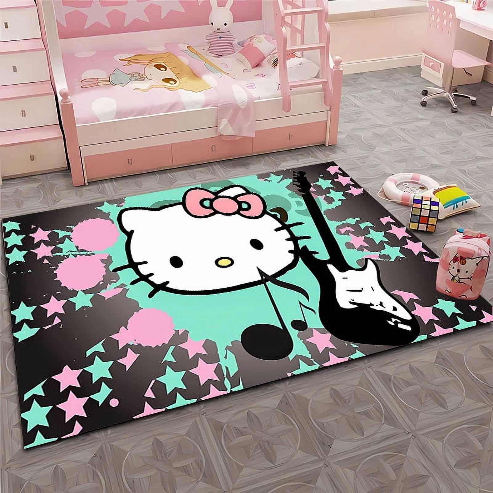 Classic Sanrio Hello Kitty Cartoon Area Carpet,Rug for Living Room Tapete  for Bedroom Sofa Doormat Decor,Kids Non-slip Floor Mat - Walmart.com, image size:1600x1600