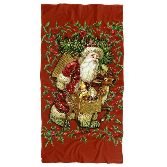 Classic Santa Beach Towel, 30"x60", Beach Towel