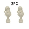 thumbnail image 1 of Classic Santa Bust Christmas Tabletop Decoration, 5.9 Inch White Resin Holiday Figurine, Vintage Santa Claus Statue for Mantel, Shelf, Entryway & Elegant Festive Home Decor Gift (2PC), 1 of 9