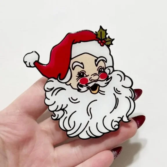 Classic Santa Claus Phone Grip, Cozy Christmas Grip
