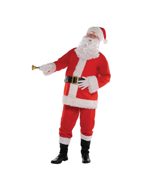 Plus Size Seasonal Santa Suit Pullover Costume for Men