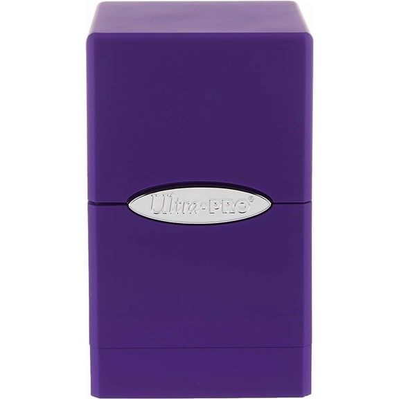 Ultra Pro - Purple Satin Tower Deck Box, Collectible Trading Card Protector Gaming Case Deck Box Organizer Storage Solution