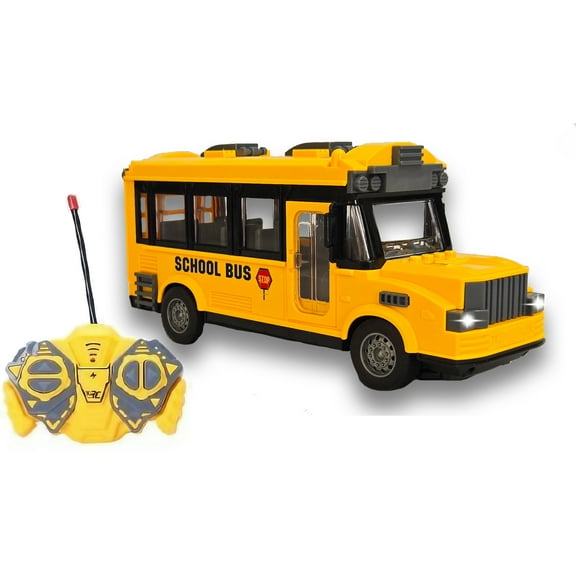 Classic School Bus City Toy RC Vehicles Opening Door