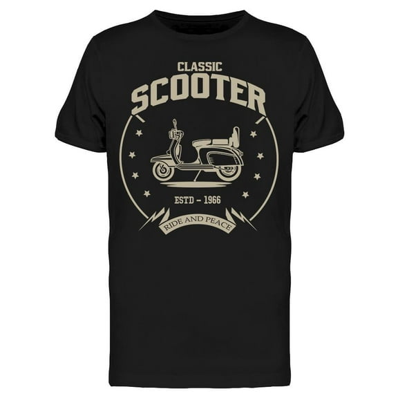 Classic Scooter, Vintage T-Shirt Men -Image by Shutterstock, Male XX-Large