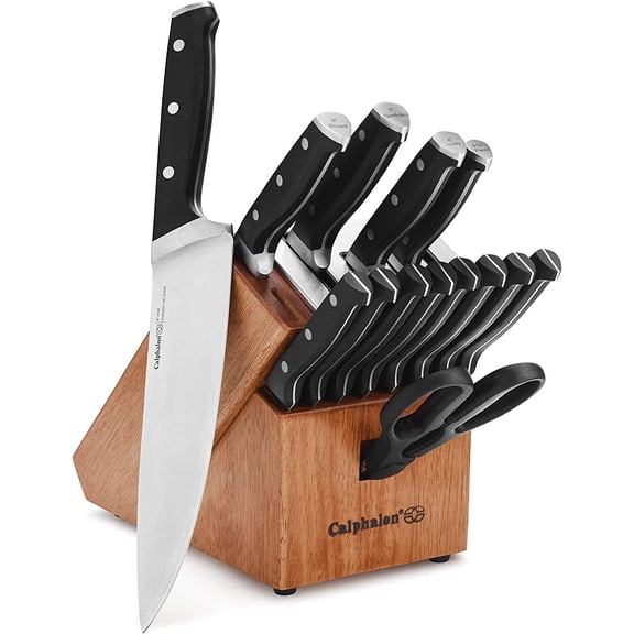 Classic Self-Sharpening Cutlery Knife Block Set with SharpIN Technology, 15 piece