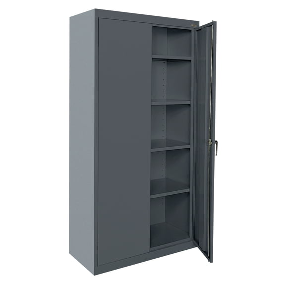 Classic Series 36"W x 72"H x 24"D Storage Cabinet with Adjustable Shelves, Charcoal