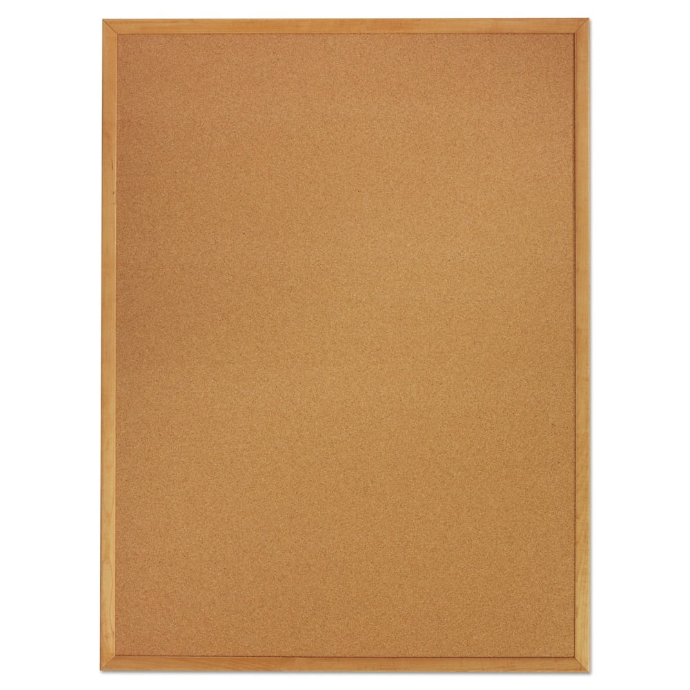 Classic Oak Finish 36" x 24" Cork Bulletin Board