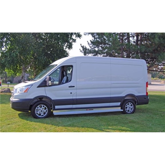 Classic Series Extruded 4 ft. Black Running Board for 15 ft. Ford Transit-130 WB