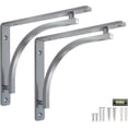 thumbnail image 1 of Classic Shelf Bracket Set by Balin Designs (Chrome) for 12 inch - 14 inch Mantel Shelves L Brackets – Heavy Duty Decorative Metal Supports – Easy Installation with Hardware Included - Set of 2, 1 of 9