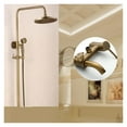 thumbnail image 1 of Classic Shower Set Antique Brass Bathroom Shower Faucet System Set Rainfall Shower Head Handheld Spray 2 Knobs Mixing ,Effortless Installation, 1 of 6