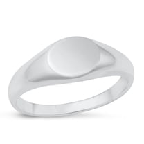 Classic Signet Ring .925 Sterling Silver High High Polished Band Jewelry Female Male Unisex Size 7