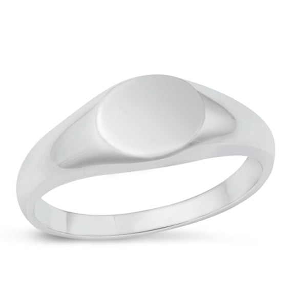 Classic Signet Ring .925 Sterling Silver High High Polished Band Jewelry Female Male Unisex Size 7