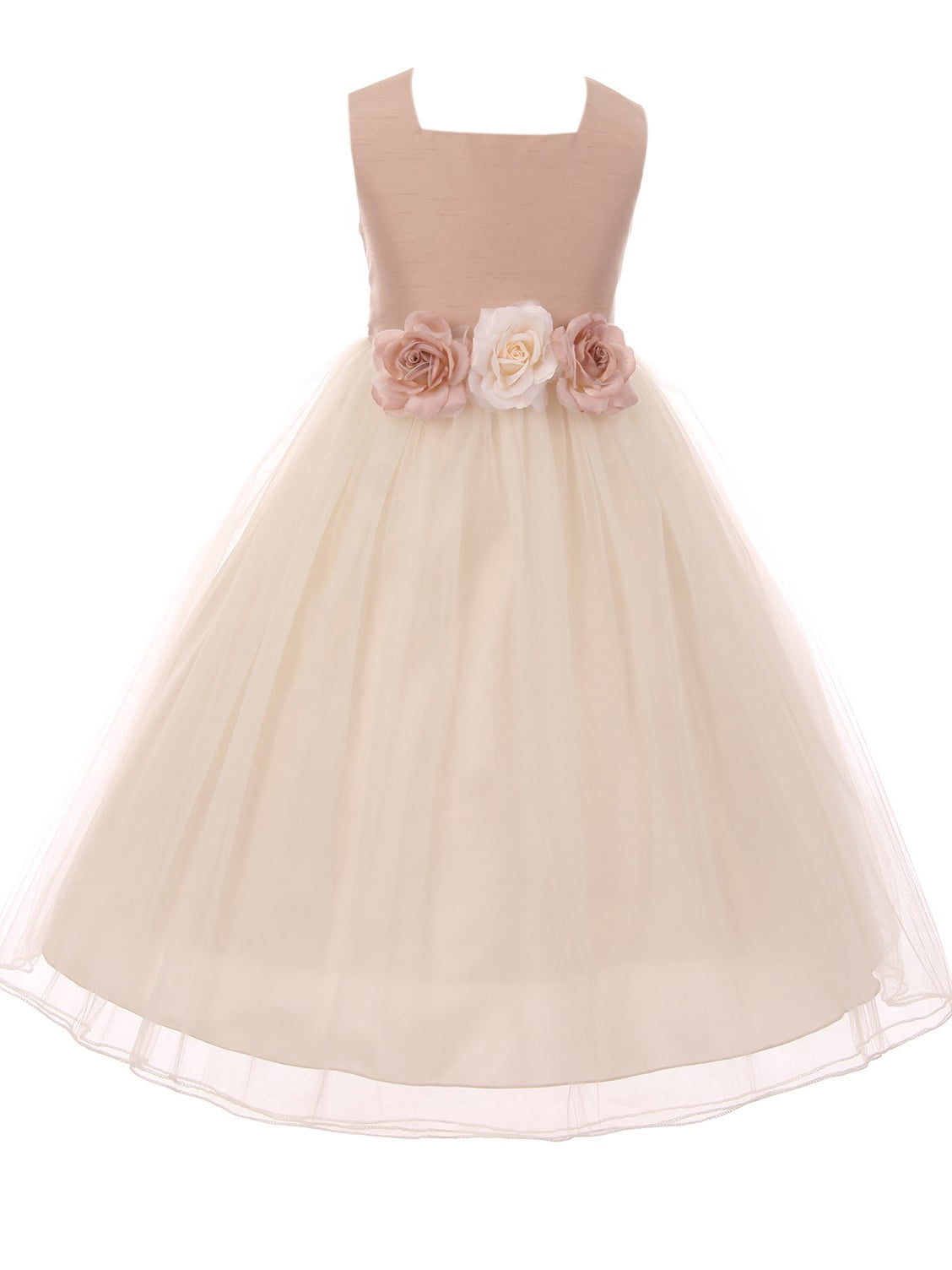 Vintage rose flower girl dresses sale