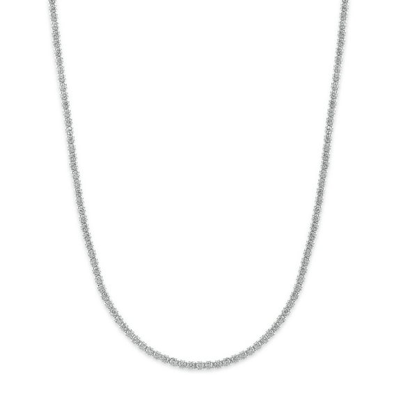 Classic Silver Tennis Necklace with Cubic Zirconia