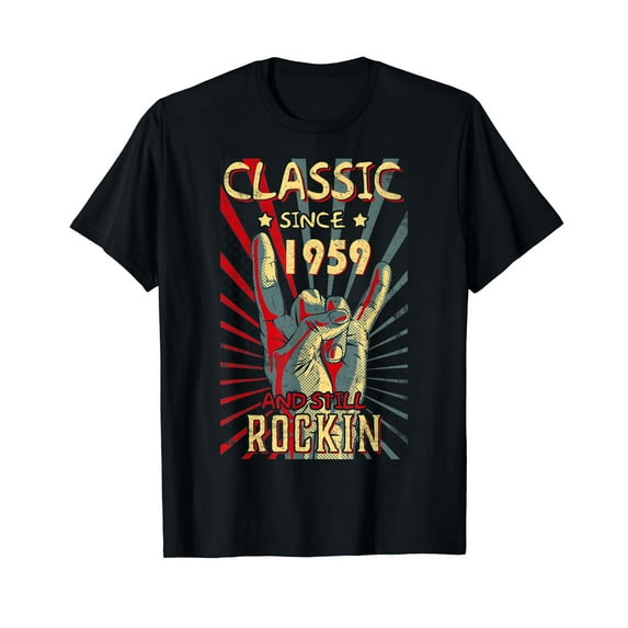 Classic Since 1959 60th Still Rockin Birthday T-Shirt Rock