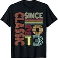 thumbnail image 1 of Classic Since 2013 Vintage Retro Style Birthday Graphic T-Shirt, 1 of 3