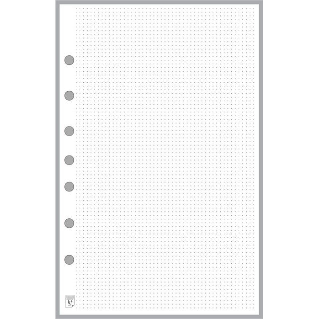 Classic Size Dot Grid Paper Refill, 0.10â€ Spacing, Sized and Punched