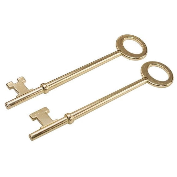 Classic Skeleton Keys For Cabinets. One Of Each Key Type. Save When You Buy the 2-Pack