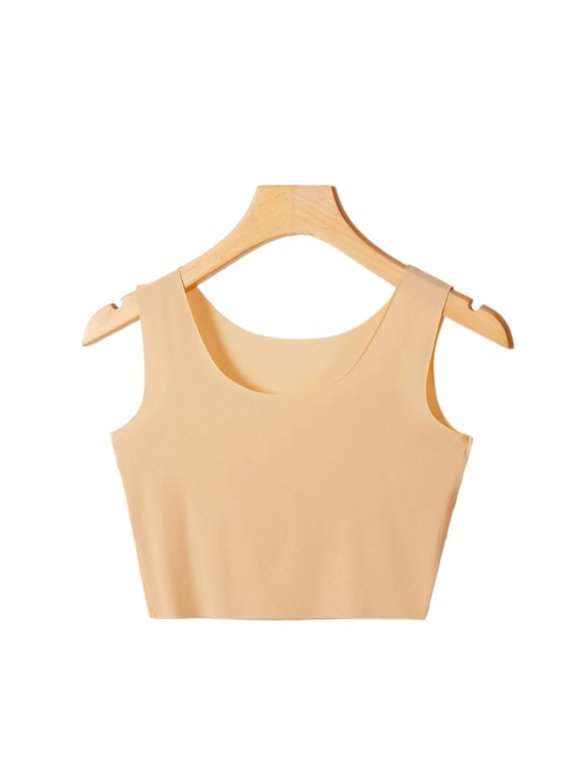 Classic Sleeveless Ice Silk Camisole Seamless Ultra-thin Tank Top for Women Basic Simple Slim Summer Crop Top Girl