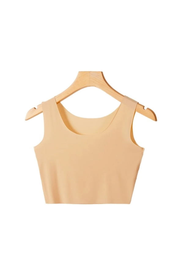 Classic Sleeveless Ice Silk Camisole Seamless Ultra-thin Tank Top for Women Basic Simple Slim Summer Crop Top Girl