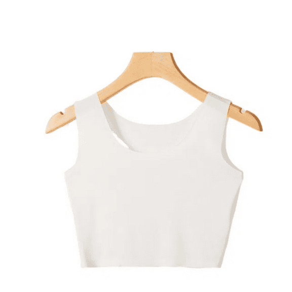 Classic Sleeveless Ice Silk Camisole Seamless Ultra-thin Tank Top for Women Basic Simple Slim Summer Crop Top Girl