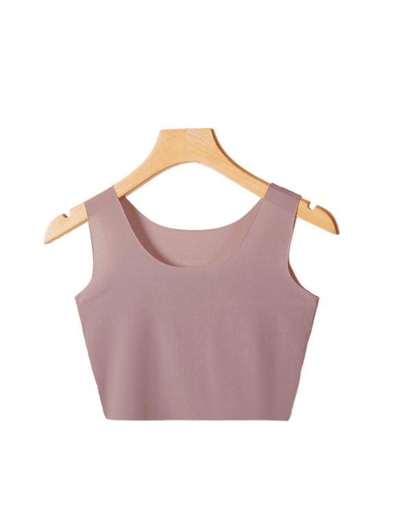 Classic Sleeveless Ice Silk Camisole Seamless Ultra-thin Tank Top for Women Basic Simple Slim Summer Crop Top Girl